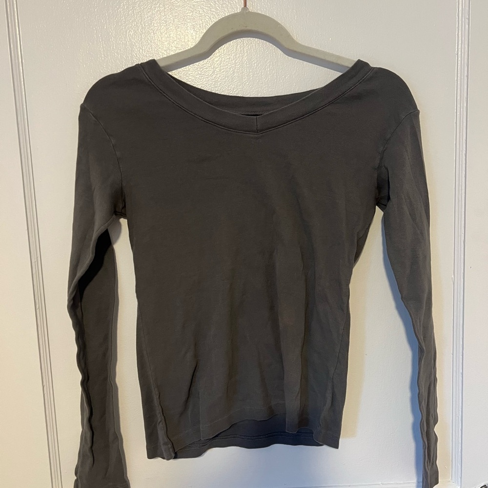Brandy Melville Long Sleeve Gray Top